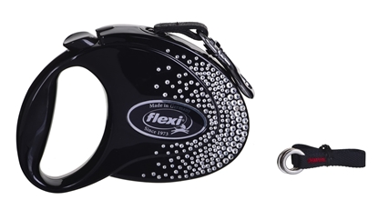 Picture of FLEXI Glam Splash Crystal with Swarovski crystals M - Dog Retractable lead - 5 m - black