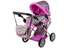 Picture of Gray Pink Stars vaikiškas vežimėlis lėlėms su krepšiu