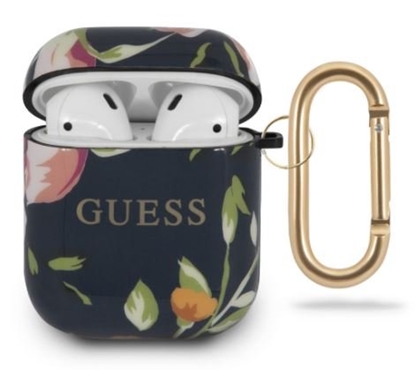 Attēls no Guess GUACA2TPUBKFL03 Silicone Headset Holder Bag For Airpods 1/2 Floral N.3
