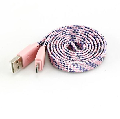 Attēls no Kabalis Sbox USB->Micro USB 2.0 M/M 1m colorfull blister rose USB-103CF-P