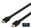 Attēls no Kabelis DELTACO HDMI-HDMI plokščias, High Speed, 4K UHD, 3.0m, juodas / HDMI-1030F-K / 00100009