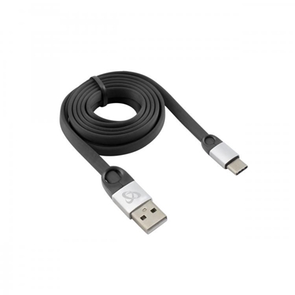 Picture of Kabelis Sbox USB 2.0-Type-C/2.4A black/silver 1.5M