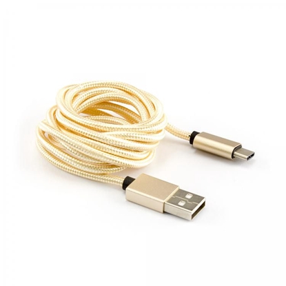 Picture of Kabelis Sbox USB->Type C M/M 1.5m USB-TYPEC-15G fruity gold