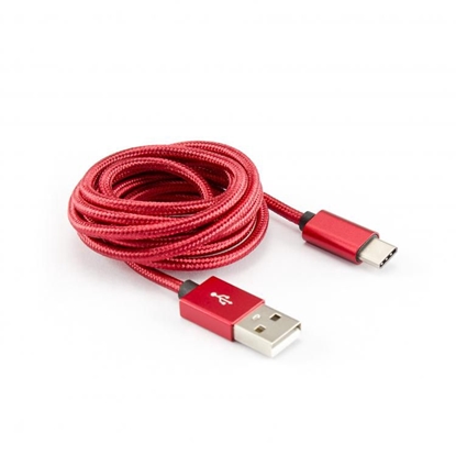 Attēls no Kabelis Sbox USB->Type C M/M 1.5m USB-TYPEC-15R fruity red