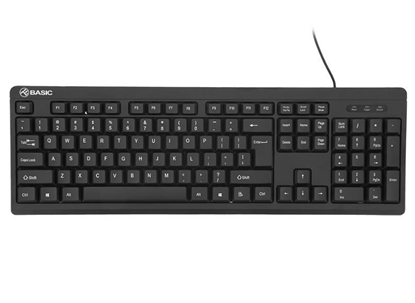 Attēls no Klaviatūra Tellur Basic Wired Keyboard US, USB black (TLL491031)