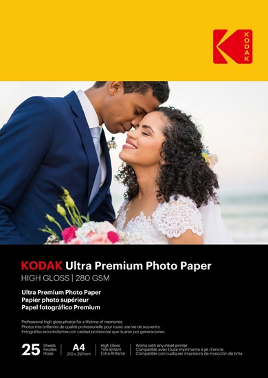 Picture of Kodak Ultra Prem Photo 280g 10.4 Glossy A4x25