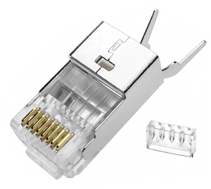 Изображение Konektors RJ45 easy ekranēts STP FTP CAT7 CAT6A LAN kabelim