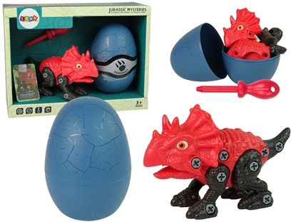 Picture of Konstruktorius - dinozauras su kiaušiniu, raudonai juodas