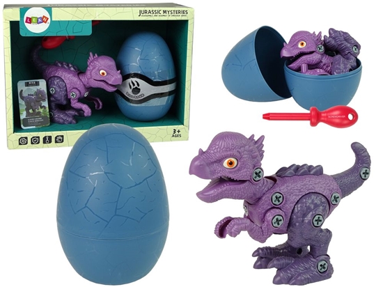 Изображение Konstruktorius - dinozauras su kiaušiniu, violetinis