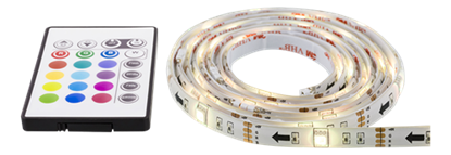 Изображение LED juosta DELTACO GAMING RGB, 2x50cm,12 skirtingų spalvų, nuotolinio valdymo pultas / GAM-114