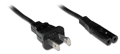 Attēls no Lindy 30424 power cable Black 2 m NEMA 1-15P C7 coupler