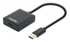 Picture of Manhattan USB-A to HDMI Cable, 1080p@60Hz, Converts USB 3.2 Gen1 (aka USB 3.0) signal to HDMI, 15cm, Black, Male to Female, Three Year Warranty, Retail Box