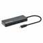 Picture of Manhattan USB-C Dock/Hub, Ports (x7): USB-A (x7), 5 Gbps (USB 3.2 Gen1 aka USB 3.0), External Power Supply Not Needed, Cable 15cm, SuperSpeed USB, Black, Three Year Warranty, Blister