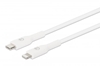 Picture of Manhattan USB-C to Lightning Cable, Charge & Sync, 0.5m, White, For Apple iPhone/iPad/iPod, Male to Male, MFi Certified (Apple approval program), 480 Mbps (USB 2.0), Hi-Speed USB, Lifetime Warranty, Box
