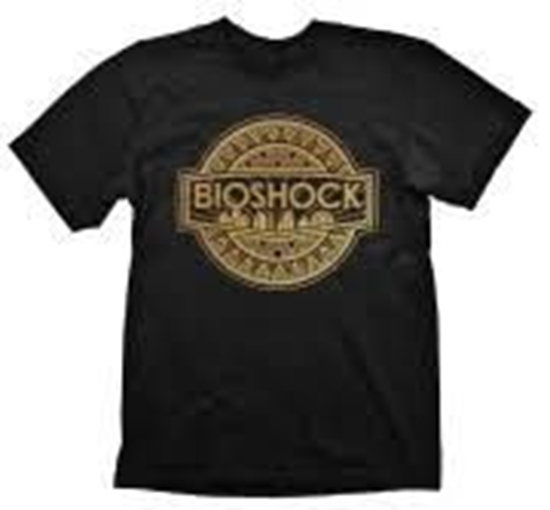 Picture of Marškinėliai Bioshock Golden Logo L, juodi