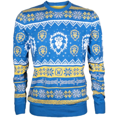 Изображение Megztinis Jinx World of Warcraft - Alliance Ugly Holiday Sweater, Royal Blue, L