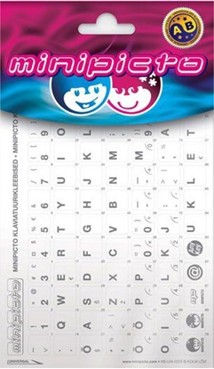 Picture of Minipicto keyboard sticker EST KB-UNI-EE01-WHTLTGRY, white/gray