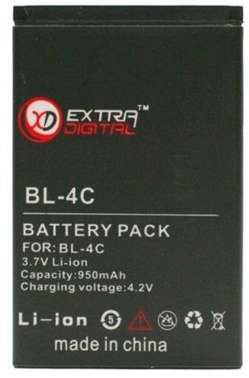 Изображение Mobilaus telefono baterija EXTRA DIGITAL skirta  Nokia BL-4C (6100, 5100)