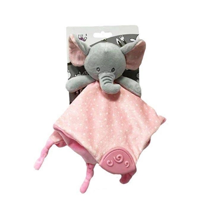 Attēls no Pliušinis paklotėlis 25 cm, rožinis drambliukas