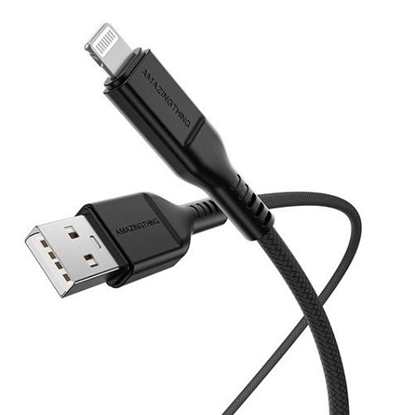 Picture of Premium kabelis USB Type-A - Lightning, PD30W (juodas, 1.1m)