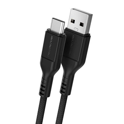 Picture of Premium kabelis USB-C - USB-A (juodas, 1.1m)