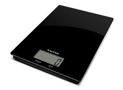 Picture of Salter 1170 BKDRCEU16 Ultra Slim Glass Digital Kitchen Scale - Black