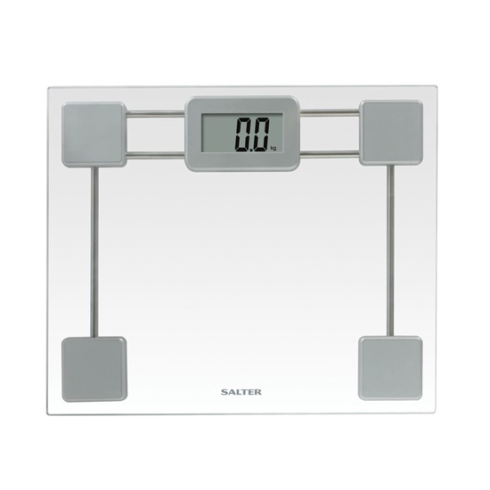 Picture of Salter 9081 SV3R Toughened Glass Compact Electronic Bathroom Scale