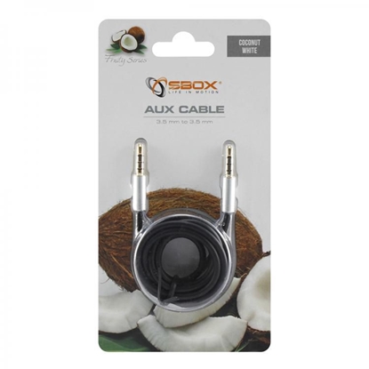 Attēls no Sbox 3535-1.5W AUX Cable 3.5mm to 3.5mm Coconut White