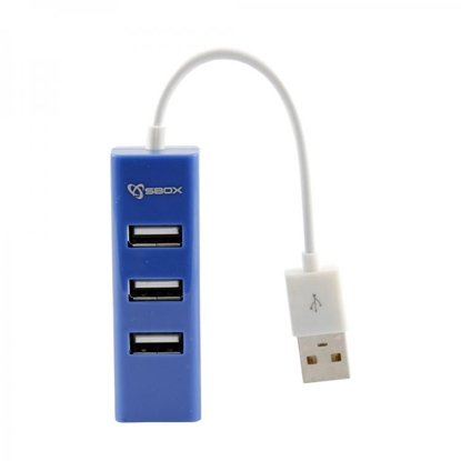 Attēls no Adapteris Sbox H-204 USB 4 Ports USB HUB blueberry blue