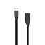Изображение Silikoninis kabelis USB-Micro USB (juodas,2m)