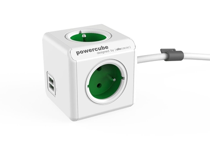 Picture of Allocacoc 2402GN/FREUPC power extension 1.5 m 4 AC outlet(s) Indoor Green, White