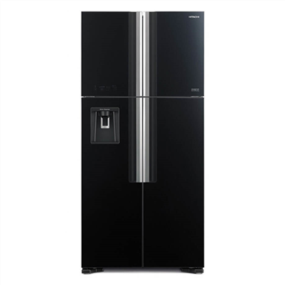 Picture of Hitachi | Refrigerator | R-W661PRU1 (GBK) | Energy efficiency class F | Free standing | Side by side | Height 183.5 cm | Fridge net capacity 396 L | Freezer net capacity 144 L | Display | 40 dB | Glass Black