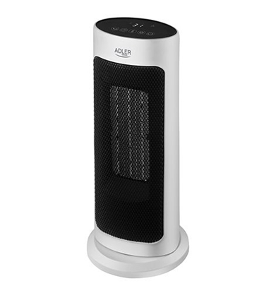 Attēls no Adler | Tower Fan Heater with Timer | AD 7738 | Ceramic | 2000 W | Number of power levels 2 | Suitable for rooms up to 25 m² | White