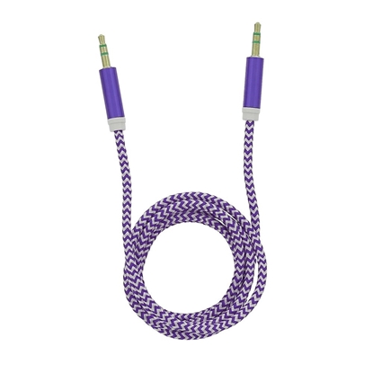 Attēls no Tellur Basic audio cable aux 3.5mm jack 1m purple