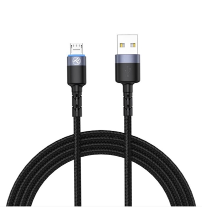 Изображение Tellur Data Cable USB to Micro USB LED Nylon Braided 1.2m Black