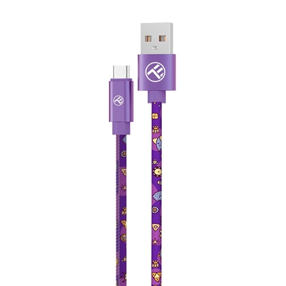 Picture of Tellur Graffiti USB to Type-C cable 3A 1m purple