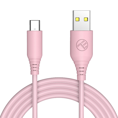 Picture of Tellur Silicone USB to Type-C cable 3A 1m pink