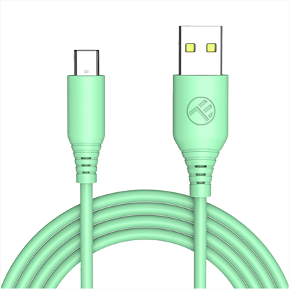 Picture of Tellur Silicone USB to Type-C Cable 3A 1m Green