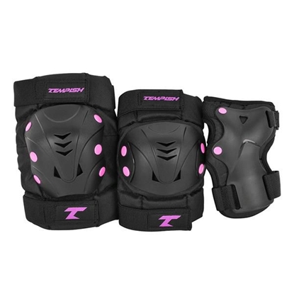 Изображение Tempish TAKY set of knee elbows and wrist protectors Pink Size L