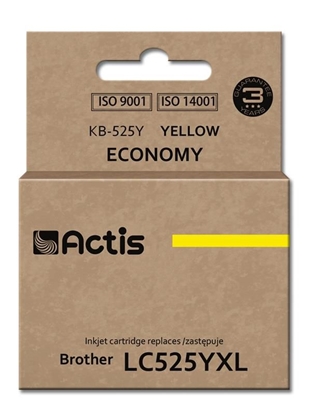Изображение Tusz Actis Tusz ACTIS KB-525Y (zamiennik Brother LC525Y Standard 15 ml żółty)