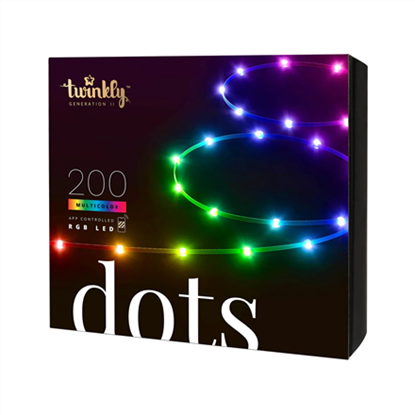 Picture of Twinkly Dots Smart LED Lights 60 RGB (Multicolor), USB Powered, 3m, Black | Twinkly | Dots Smart LED Lights 60 RGB (Multicolor), USB Powered, 3m, Black | RGB – 16M+ colors