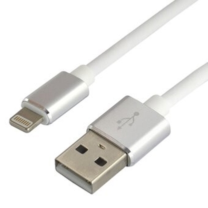 Изображение USB lightning male / USB A male 1.5m everActive CBS-1.5IW fast 2.4A balts