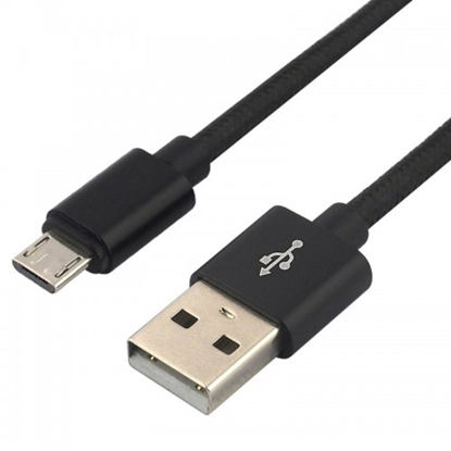 Изображение USB mikro B vads / USB A 1.0m everActive CBB-1MB 2.4A iepakojumā 1 gb.