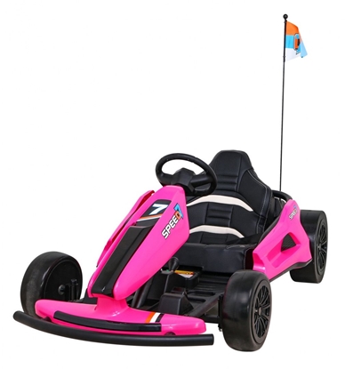 Picture of Vaikiškas vienvietis elektrinis kartingas - Speed 7 Drift King, rožinis