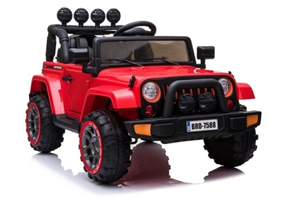 Изображение Vaikiškas vienvietis elektromobilis "Jeep 4x4", raudonas