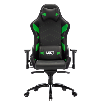 Attēls no Žaidimų kėdė L33T GAMING Elite V4 (PU) juoda - žalias dekoras / 160367