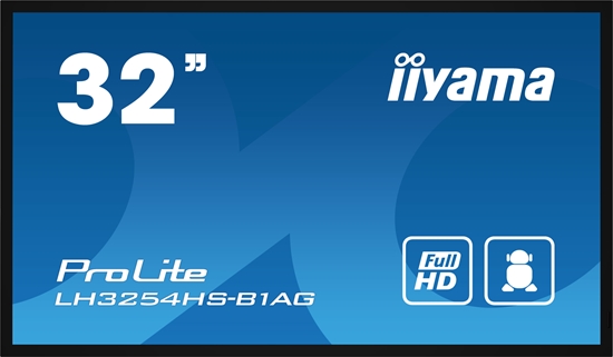 Picture of iiyama LH3254HS-B1AG Signage Display Digital signage flat panel 80 cm (31.5") LCD Wi-Fi 500 cd/m² Full HD Black Built-in processor Android 11 24/7