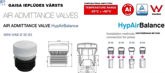 Picture of Gaisa vārsts Dn32-63mm (7,6 L/s) Uponor