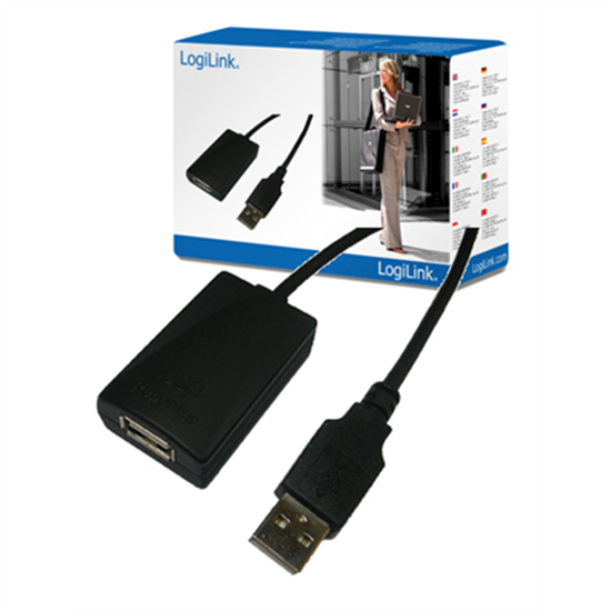 Picture of Adapteris Logilink  USB 2.0 repeater 5m  USB-A to USB-A USB A male  USB A female