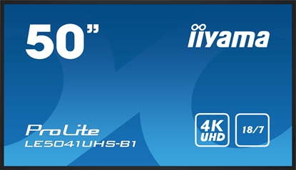 Attēls no iiyama LE5041UHS-B1 Signage Display Digital signage flat panel 125.7 cm (49.5") LCD 350 cd/m² 4K Ultra HD Black 18/7